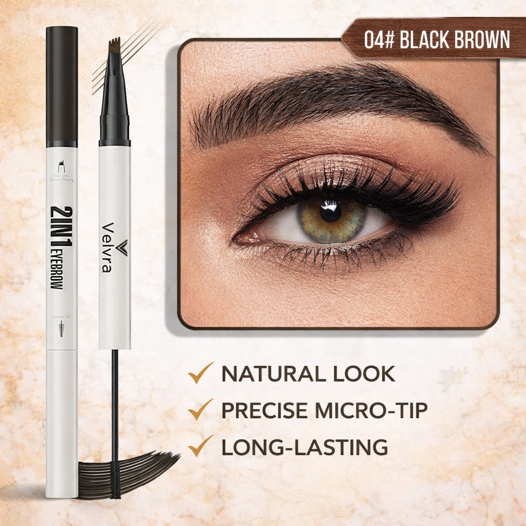 Velvra BrowPerfect 2-in-1 Precision Eyebrow Pen & Tint