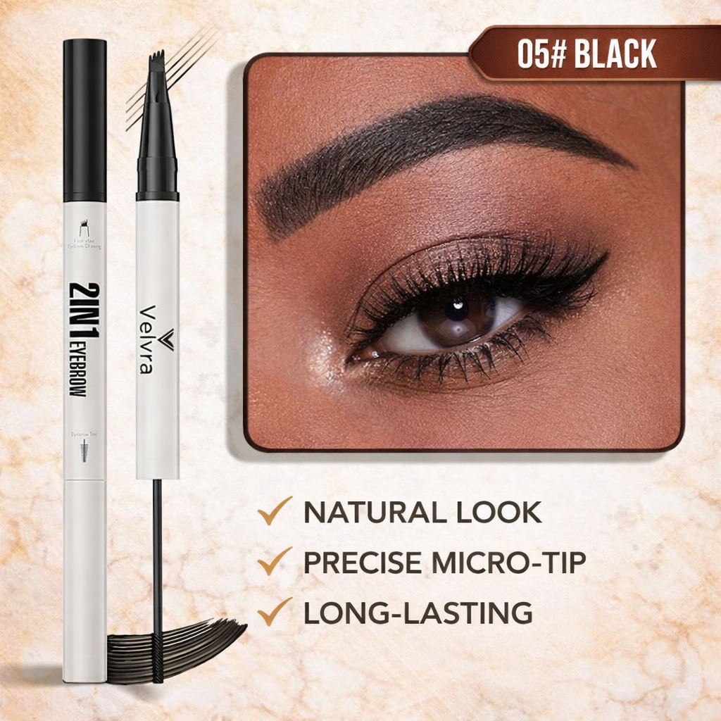 Velvra BrowPerfect 2-in-1 Precision Eyebrow Pen & Tint
